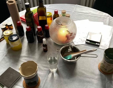 Salben-Workshop Tisch